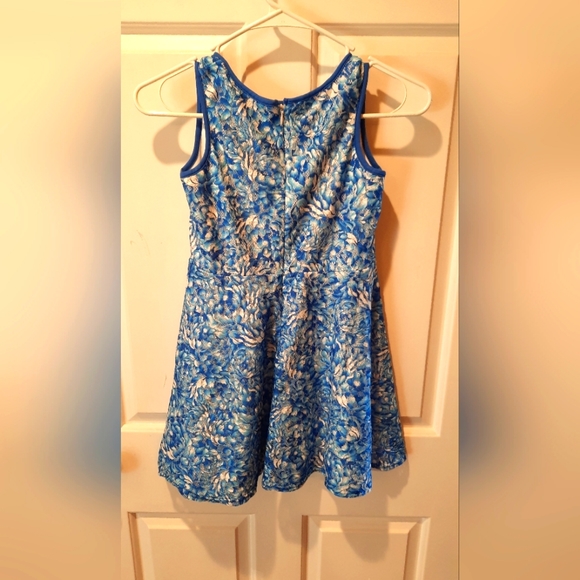 Special Occasion by Marmellata Blue/White Sleeveless Polyester Dress size 10 - Picture 2 of 11